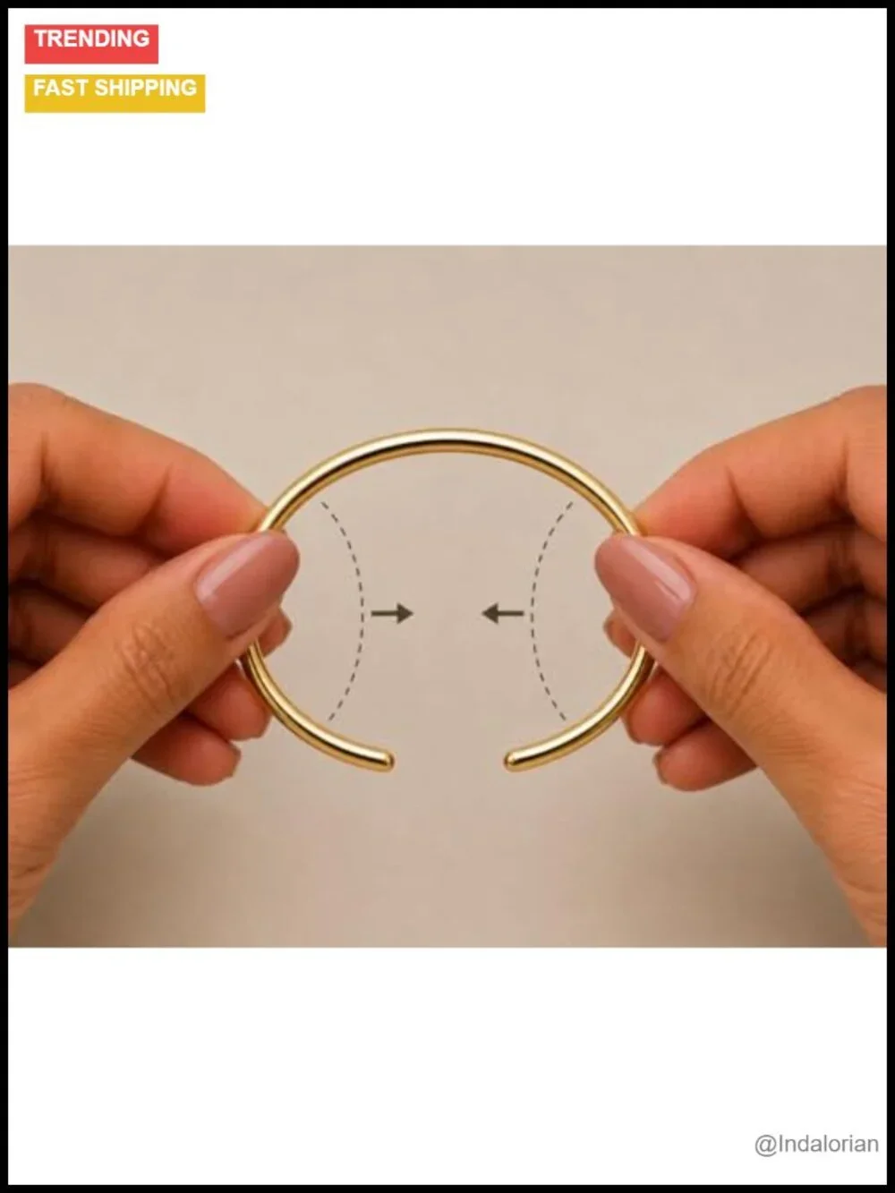 14K Gold Plated Bangle Bracelet Open Cuff Stackable Women's Jewelry